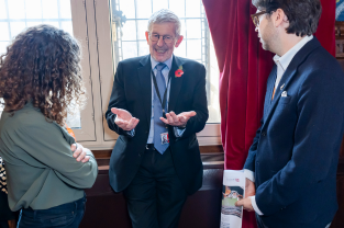 University of Bristol researchers meeting Lord Foster of Bath at Evidence Week 2025